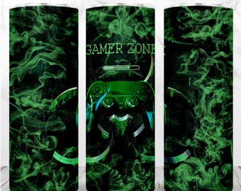 Gamer Tumbler Wrap PNG 20oz Skinny Tumbler Video Game Controller Sublimation Design Game Gaming Straight Digital Design Instant Download