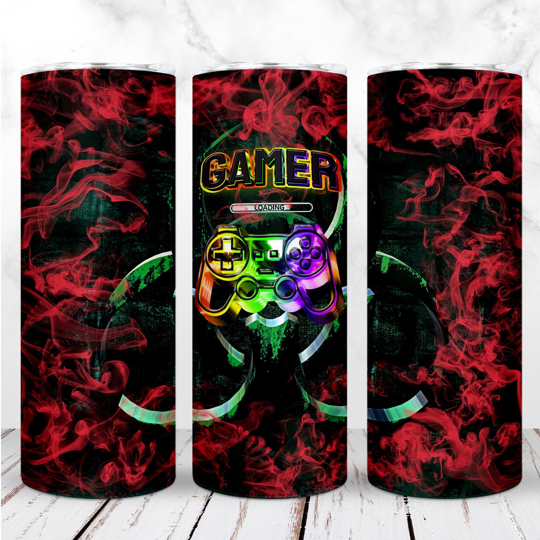 Gamer Tumbler Wrap PNG 20oz Skinny Tumbler Video Game Computer ...
