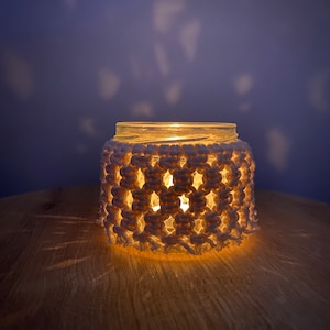 Macrame Candle, Candle Holder, Wedding Decoration, Boho Macrame Candle, Home Decor, Vase, Galss Candle Holder, Candle Wedding Favors, Jar