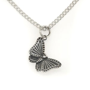 Butterfly Necklace 925 Sterling Silver Butterfly for Her, Anniversary Gift for Her, Dainty Butterfly, Vintage Sterling Silver Charm. 5754