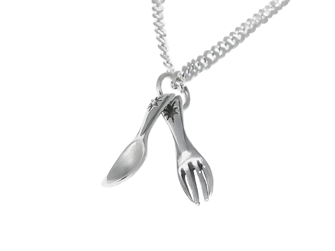 925 Sterling Silver Spoon Necklace. Spoon Necklace Fork Necklace, Spoon