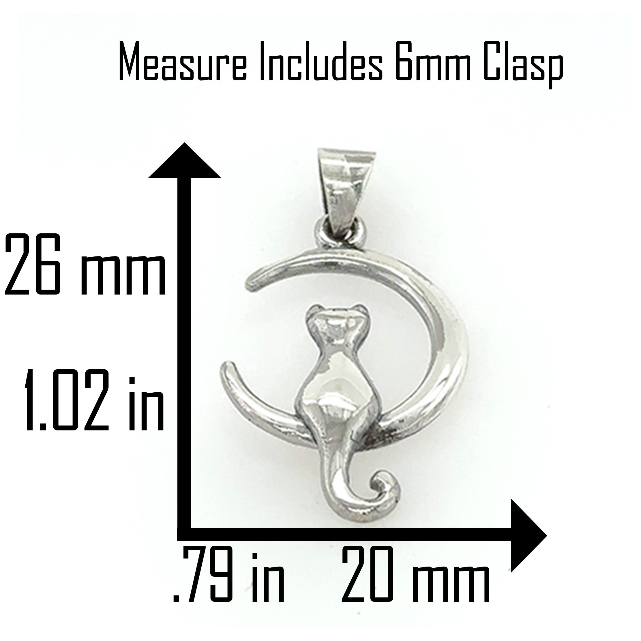 Liyuera Collana in argento Sterling con luna e gatto, per