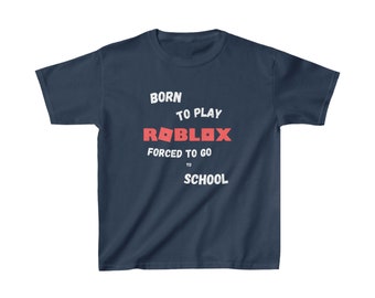 born to play roblox , forced to go to school Kids Pullover Hoodie