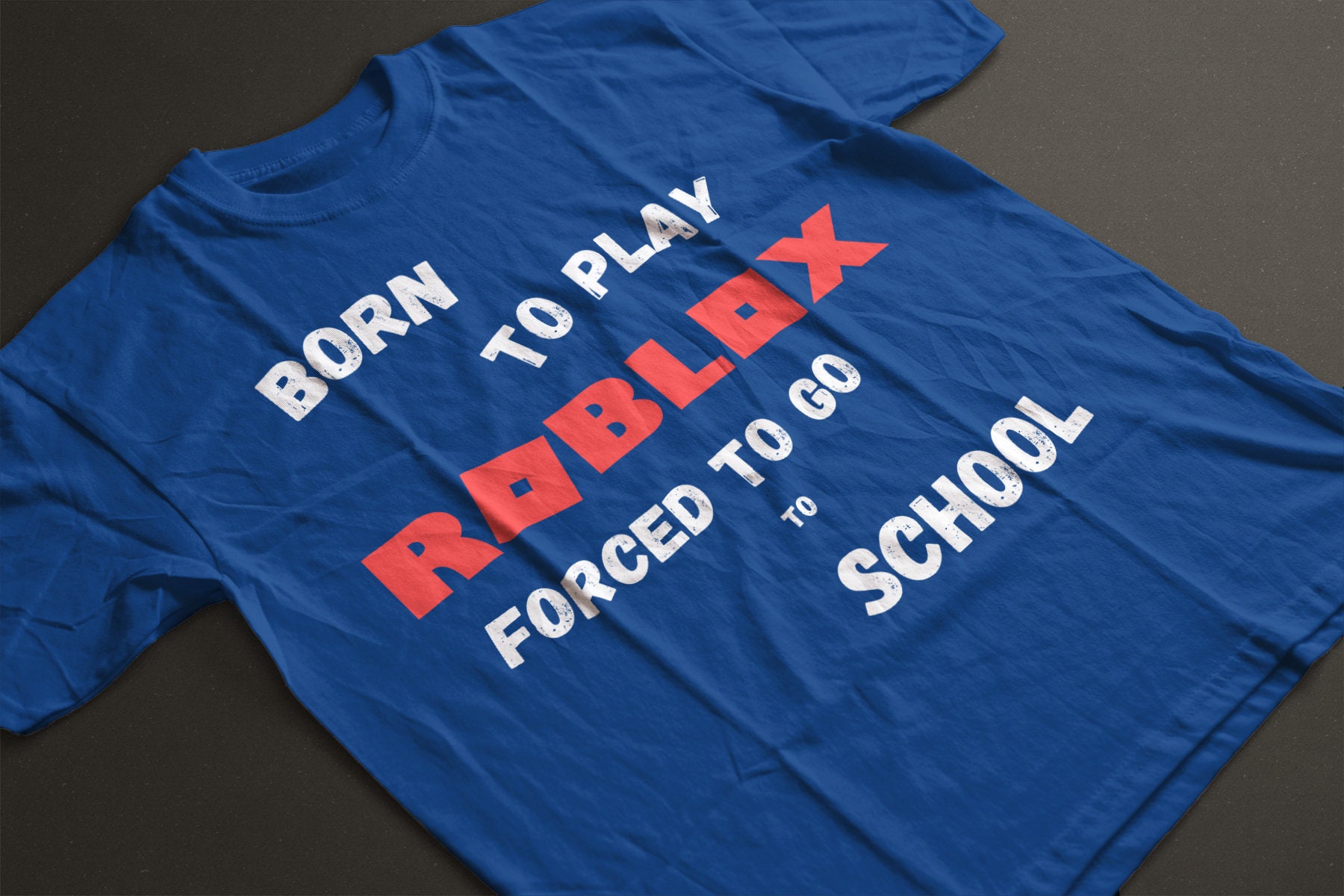 Cool Roblox T-Shirt for Kids - Born to Play, Forced to go to school - Youth  Sizes-Kids Heavy Cotton Tee