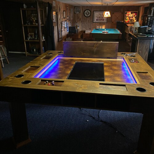 Reclaimed Wood Game Table - Etsy