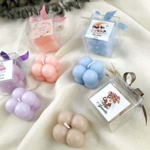 Personalized Bubble Soy Candle Favors: Wedding, Henna, Bridal Shower