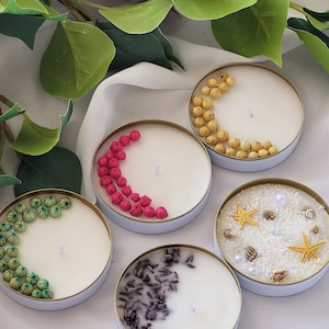 Candela profumata in latta personalizzata – Bomboniere per matrimonio, baby shower, compleanno, fidanzamento, regalo per damigella d'onore – Etichetta personalizzata – Spedizione gratuita in tutto il mondo
