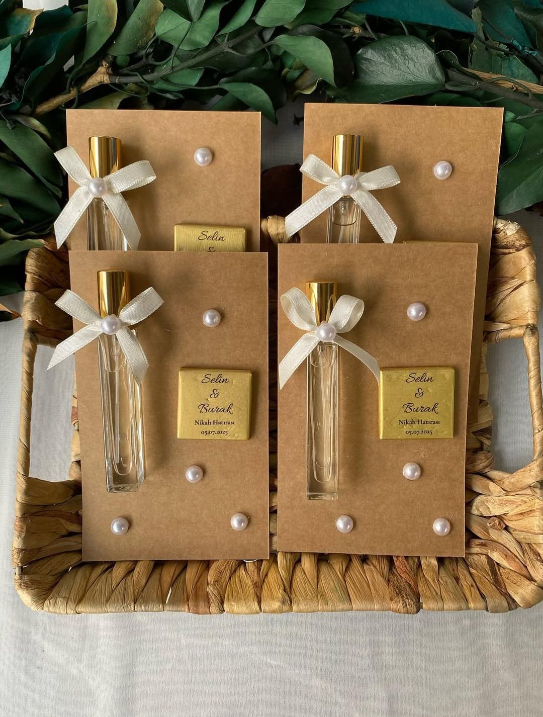Personalized 10ml Perfume Favor – Wedding, Bridal Shower, Baby Shower & Party Guest Gift – Custom Mini Fragrance – Free Shipping