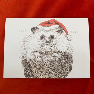 5 pacotes de cartões de Natal com Chapéu de Papai Noel Animal!