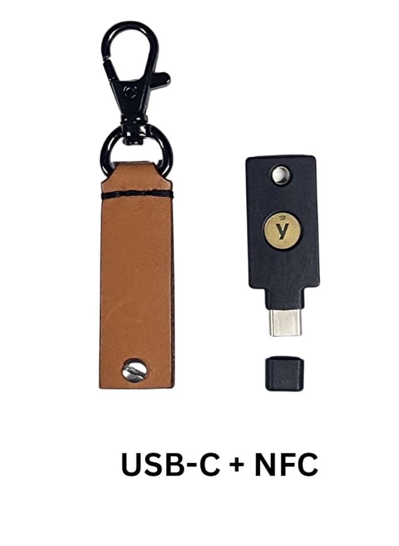 Yubikey Case Keychain Leather Yubikey Cover, Case, Protector for USB-C - Etsy