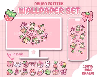 Sylvanian Critters Wallpaper Bundle - Desktop & iPad Organizer + Phone Wallpaper – Icon Pack (Digital Download)