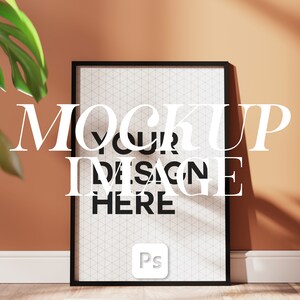 Black Frame Picture Frame Mockup, Poster Frame Print Frame Poster Interior Wall Frames Downloadable editable PSD Digital Download.
