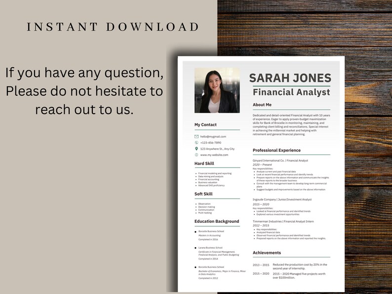 Best Professional Resume Template for Google Docs, Modern Resume