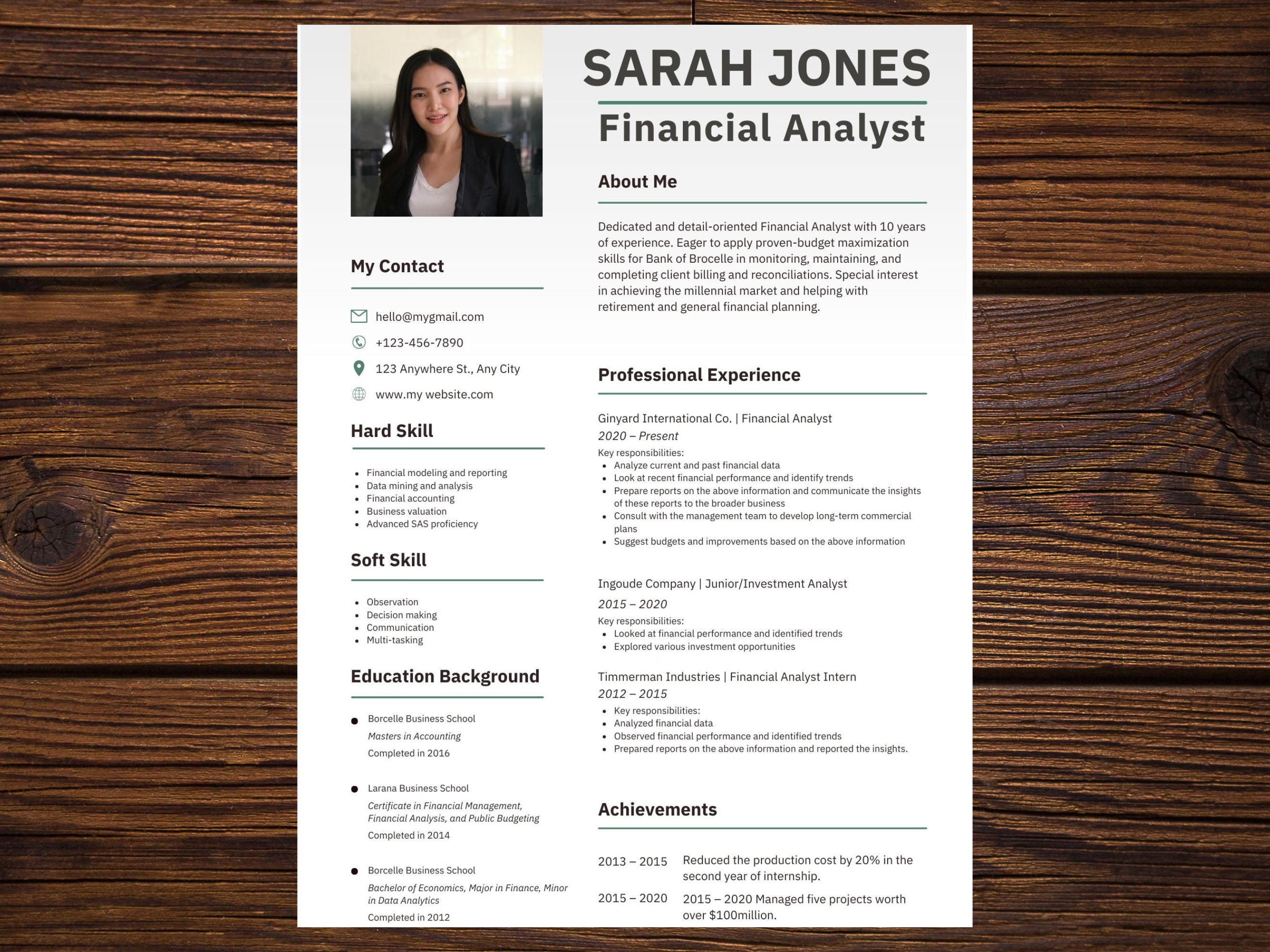 Best Professional Resume Template for Google Docs, Modern Resume ...
