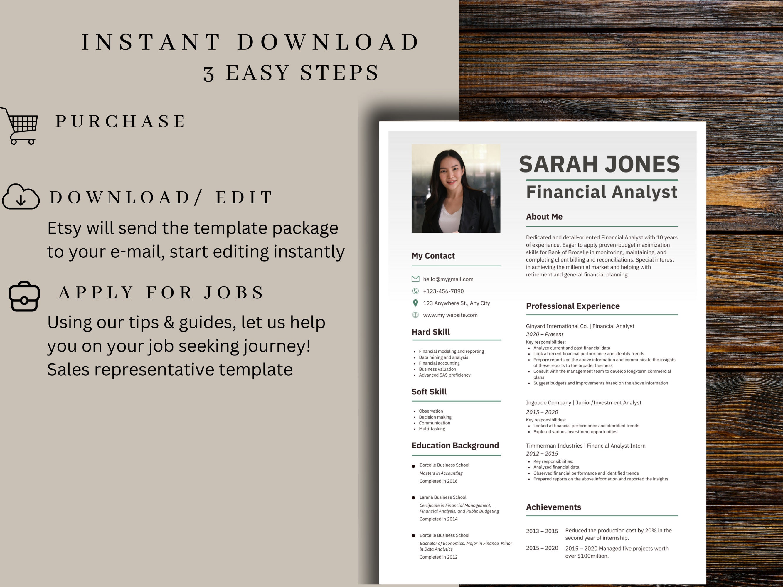 Best Professional Resume Template for Google Docs, Modern Resume ...