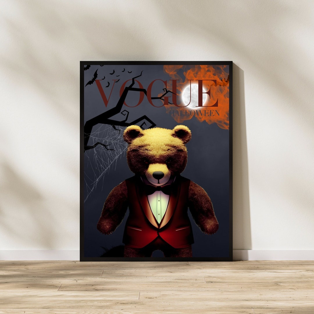 Teddy Bear Art Print Spooky Halloween Decor Cute Scary Etsy Teddy Bear Art Print Spooky Halloween Decor Cute Scary Etsy