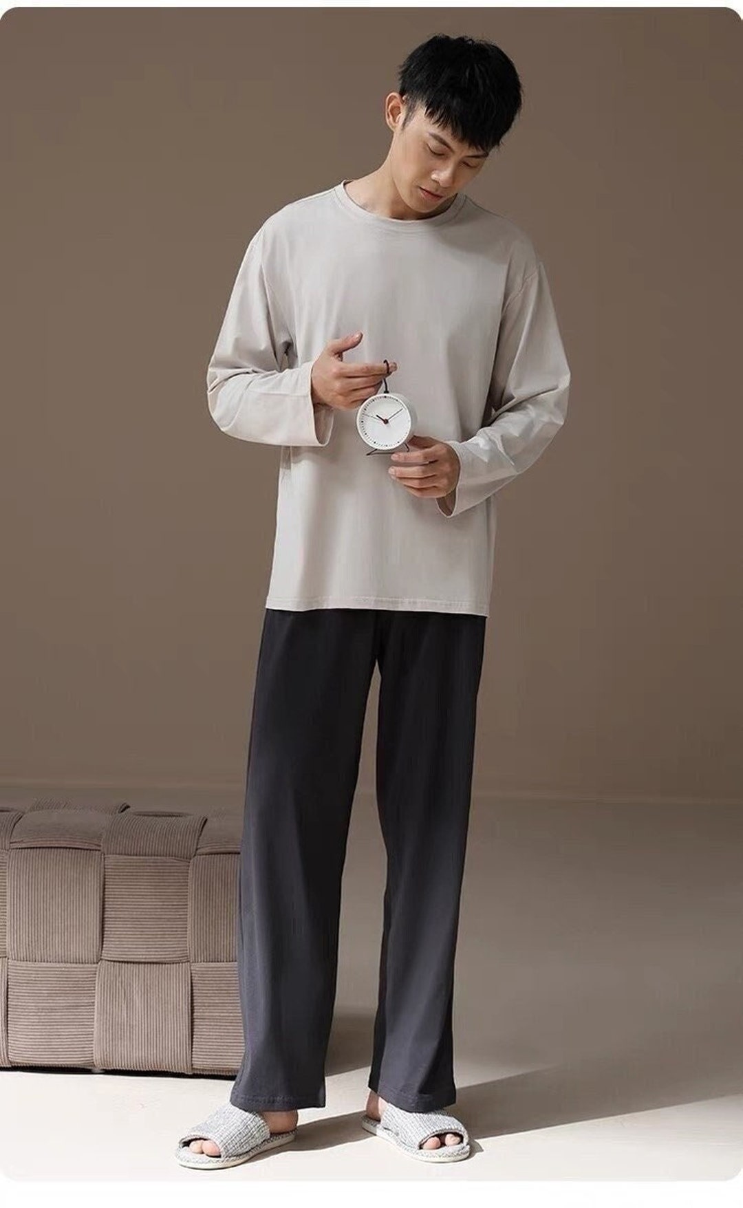 100 Cotton Men PJS, Cozy Men Pajamas, Comfy Loungewear for Men, Casual