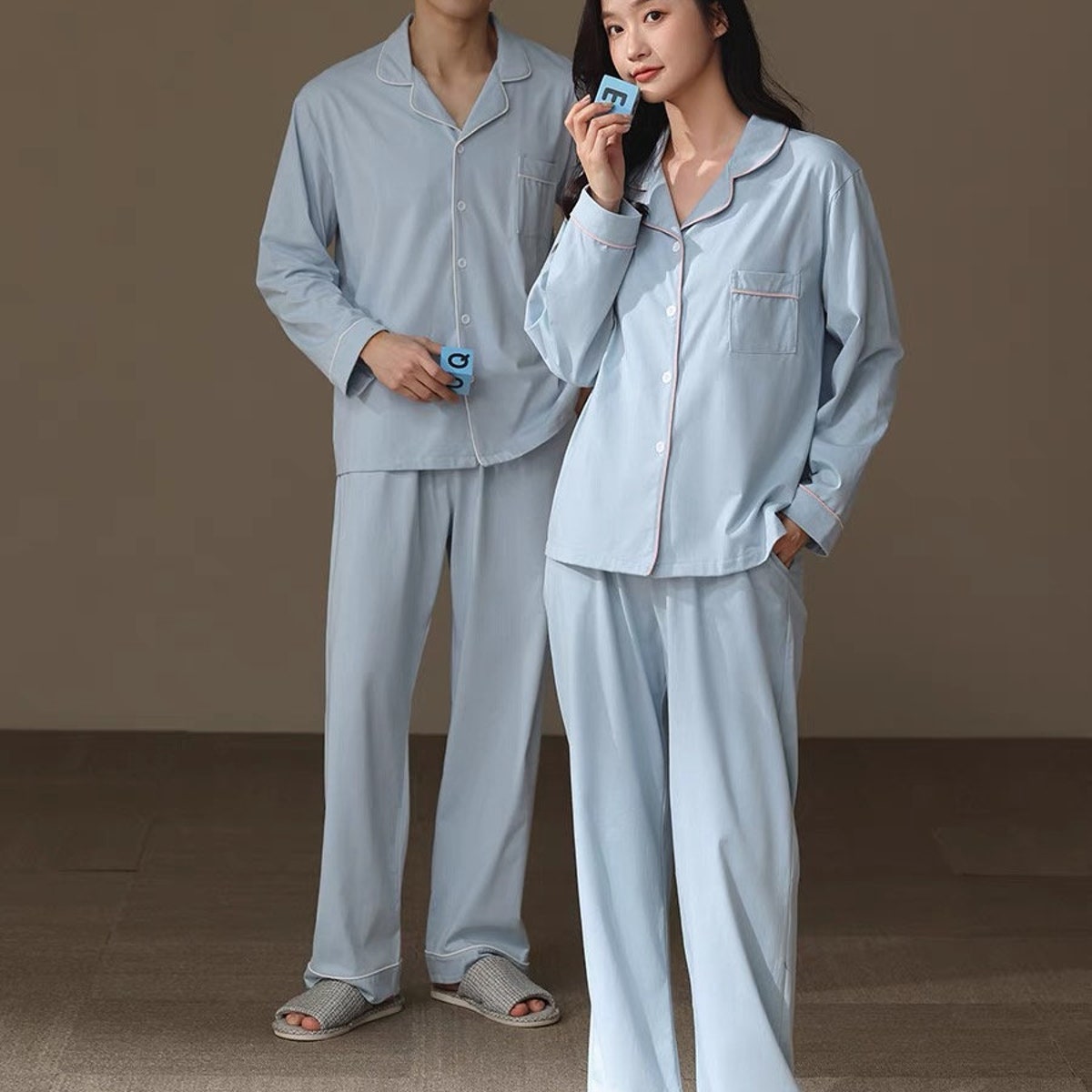 100% Cotton Couple Matching Pajamas