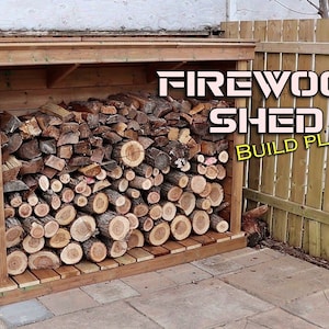 Firewood Storage Shed plans 1/2 ish cord (PDF Download)