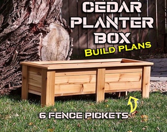 Cedar Planter Box plans - PDF Digital Download