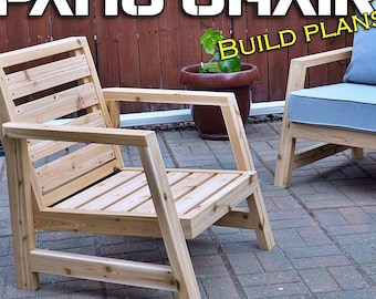 Planos de sillas rústicas de cedro para patio: relájese con estilo (Descarga PDF)