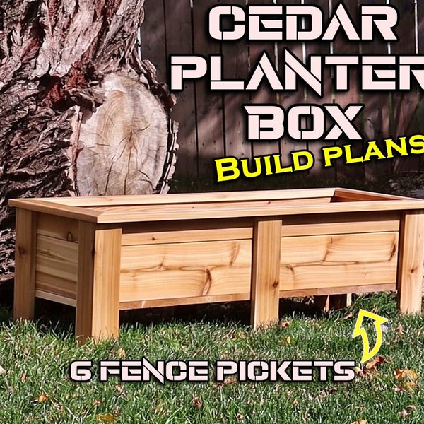 Cedar Planter Box plans - PDF Digital Download