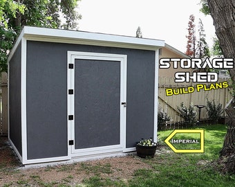 Storage Shed 8&#39;x10&#39; plans - PDF Digital Download