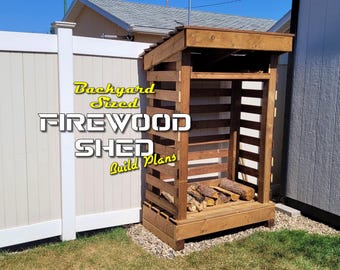 Small Firewood Storage Shed plans 1/4 ish cord (PDF Download)