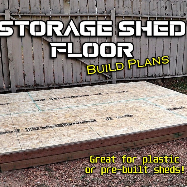 Storage Shed Floor 8'x10' plans - PDF Digital Download