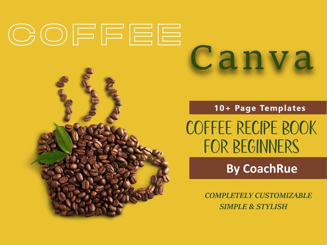 Editable Coffee Book Template Editable Canva Templates for Etsy