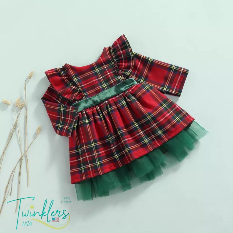 Baby Girl Christmas Dress Etsy