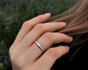 Minimalistischer Silberring Damen - handmade in Germany - viele Größen verfügbar - schlichter Ring - Frauen -eleganter, winterlicher Schmuck