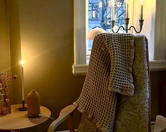 Handmade Baby Blanket – Waffle Weave Crochet – colour options – 36x36 – Baby Shower Gift – Soft & Washable
