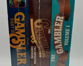 The Gambler di Kenny Roger, volumi 1-3, cassette VHS - Set sigillato - Spedizione nazionale gratuita