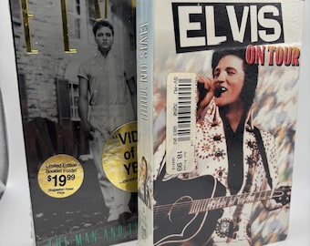 Due (2) nastri VHS di Elvis sigillati - "Elvis On Tour" e "Elvis The Great Performances - The Man and The Music" - Spedizione nazionale gratuita