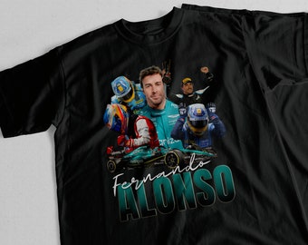 Fernando Alonso 90er Jahre Vintage Formel 1 T-Shirt | F1 | Jahr 2023