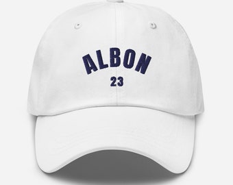 Alex Albon Formula 1 Racing Hat | White/blue | Embroidered
