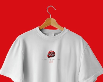 NEW 2024 | Charles Leclerc Formula 1 Helmet T-Shirt | White | F1
