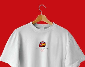 NEW 2024 | Carlos Sainz Formula 1 Helmet T-Shirt | White | F1