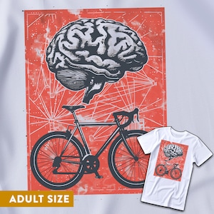 Bike Brain, camiseta de bicicleta de carretera para adulto