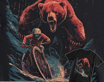 Claws for Concern, Grizzly Bear Chases Mountain Biker T-Shirt