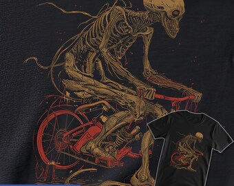Corpse Bike Rider Kids Black T-Shirt