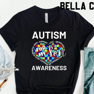 Autism Heart Shirt, Autism Awareness Shirt, Autism For My Son T-Shirts, Puzzle Piece Shirt, Autism Teacher Shirt,Colorful Autism Puzzle Tee