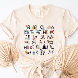 Disney Alphabet Teacher T-Shirt, ABC Back To School Tee