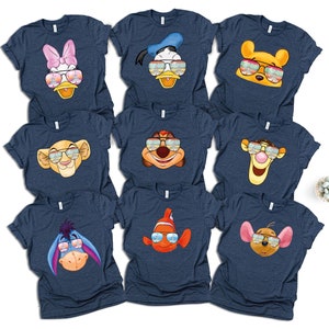 Custom Character Matching Family T-Shirt, Disney Characters Shirt, Disney Friend Matching Shirt, Vintage Disney Group Tee, Disney Trip Shirt