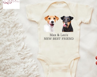 New Best Friend Dog Baby Onesie – Funny Dog Lover Outfit