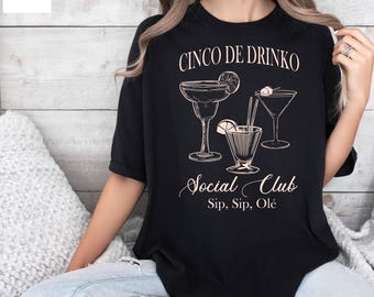 Comfort Colors Cinco de Drinko Tee, Fiesta Party Shirt
