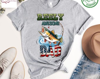 Reel Cool Dad T-Shirt, Funny Fishing Gift