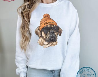 Sudadera de fútbol de Cleveland / Sudadera unisex con capucha de animal espiritual de mascota de perro