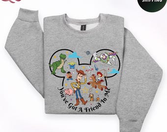 Retro Disney Toy Story Sweatshirt, 'You've Got A Friend In Me' Crewneck